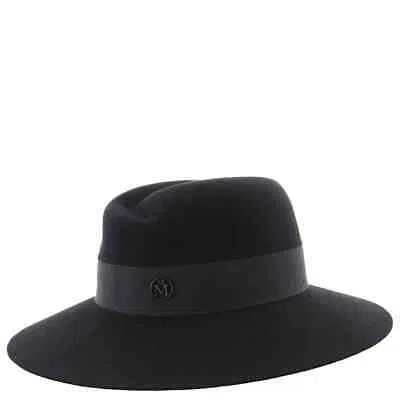 Pre-owned Maison Michel Ladies Black Virginie Fedora Hat