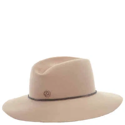 Pre-owned Maison Michel Ladies Flesh Beige Virginie Fedora Hat