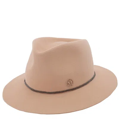 Maison Michel Ladies Flesh Beige Virginie Fedora Hat