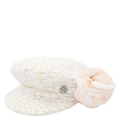 Maison Michel Ladies Multicolor New Abby Tweed Sailor Cap In Neutral