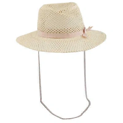 Pre-owned Maison Michel Ladies Natural Virginie Cotton Hat In Beige
