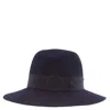 MAISON MICHEL MAISON MICHEL LADIES NAVY HENRIETTA WOOL FELT FEDORA HAT