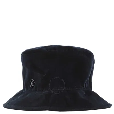 Maison Michel Ladies Navy Jason Velvet Bucket Hat In Blue