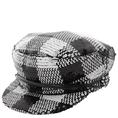 Maison Michel Ladies New Abby Damier Sequin Hat In Multi