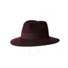 Maison Michel Henrietta Felt Fedora Hat In Red/black