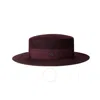 Maison Michel Kiki Waterproof Wool Felt Boater Hat In Burgundy