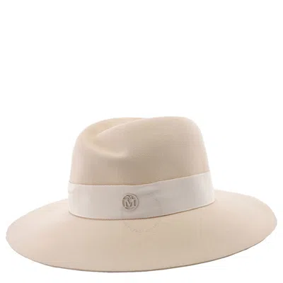 Maison Michel Ladies Seed Pearl Virginie Fedora Hat In Metallic