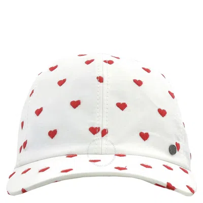 Maison Michel Ladies Tiger Valentines Dayheart Print Cap In White