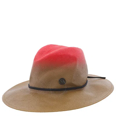 Maison Michel Ladies Zango Tie Dye Fedora Hat In Brown