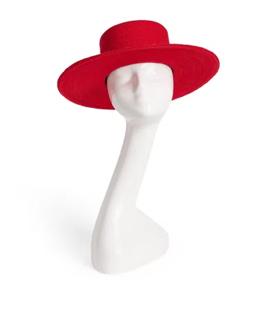 Maison Michel Lana Rose Hat In Red