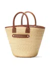 Maison Michel Leather-handle Straw Tote Bag In Neutral