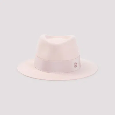 Maison Michel Light Pink Fedora Hat