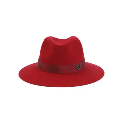 Maison Michel Lipstick Red Henrietta Hat