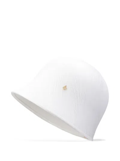 Maison Michel Logo-charm Hat In White