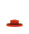 Maison Michel Logo Details Ship Hat In Red