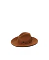 Maison Michel Logo Hat In Brown