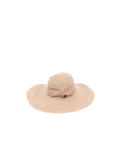 Maison Michel Logo Hat In Nude