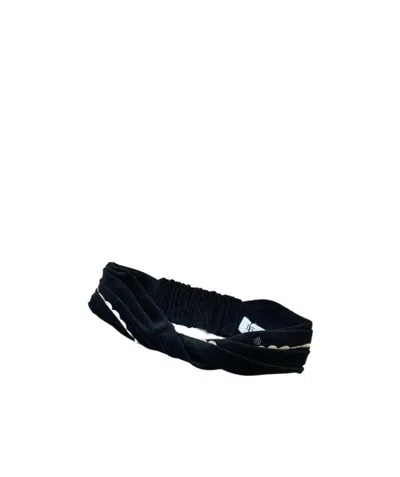 Maison Michel Logo Patch Hair Band In Black