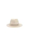 Maison Michel Logo Plaque Andre Hat In Neutral