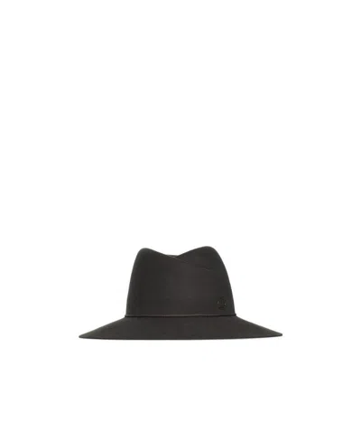 Maison Michel Logo Plaque Fedora Hat