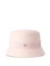 Maison Michel Logo-plaque Hat In Pink