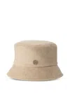 Maison Michel Logo-plaque Hat In Neutral