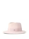 Maison Michel Logo-plaque Hat In Pink