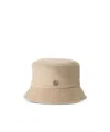 Maison Michel Logo-plaque Hat In Brown