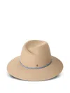 Maison Michel Logo-plaque Hat In Brown