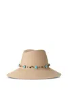 Maison Michel Logo-plaque Hat In Neutral