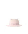 Maison Michel Logo-plaque Hat In Pink