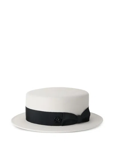 Maison Michel Logo-plaque Hat In Blue