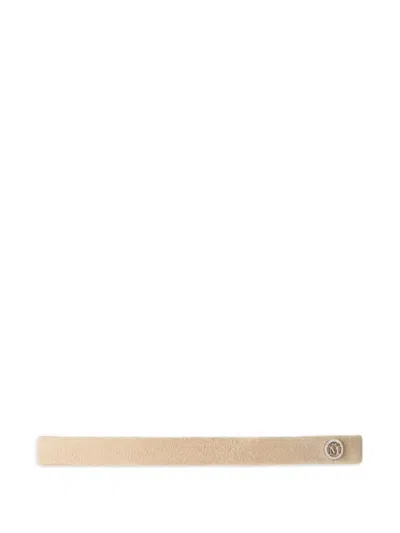 Maison Michel Logo-plaque Headband In Metallic