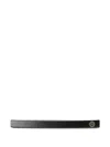 Maison Michel Logo-plaque Leather Headband In Black