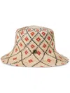 Maison Michel Ludi Bucket Hat In Neutrals