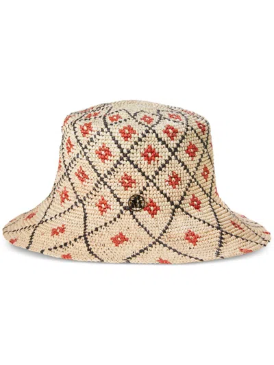 Maison Michel Ludi Bucket Hat In Neutrals