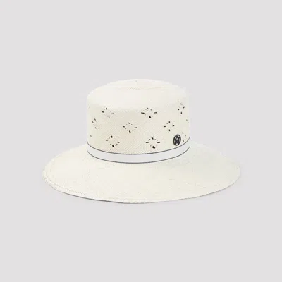 Maison Michel Ludi Mini Plumeria Hat In Gray