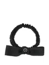 Maison Michel Maddy Bow-embellishment Hair Scrunchie In Black
