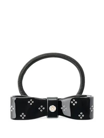 Maison Michel Margaret Crystal-embellished Hair Tie In Black