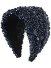 Maison Michel Mariah Sequined Tulle Headband In 蓝色