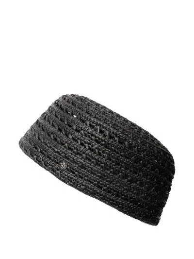 Maison Michel Marina Woven Hat In Purple