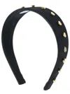 Maison Michel Miwa Heart-studded Headband In Black