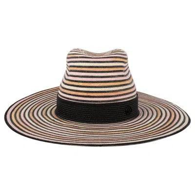 Pre-owned Maison Michel Multicolored Hat In Brown