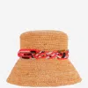 Maison Michel Natural Axel Raffia Bucket Hat In Brown