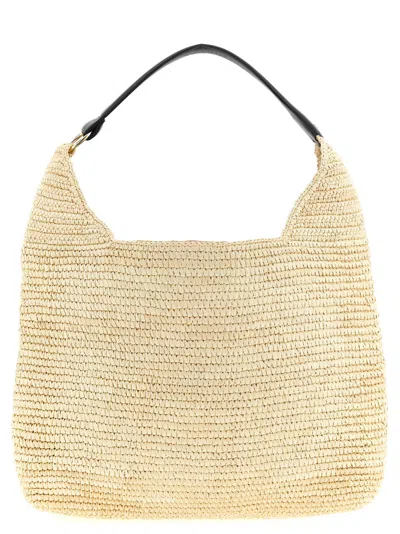 Maison Michel Natural Cristiana Shoulder Bag In Brown