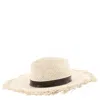 MAISON MICHEL MAISON MICHEL NATURAL ZANGO STRAW FEDORA HAT