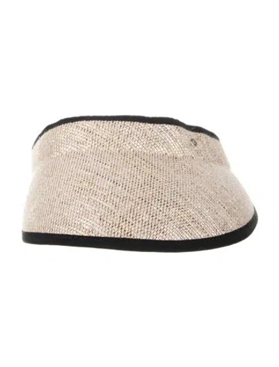 Pre-owned Maison Michel Neutral Patterned Visor