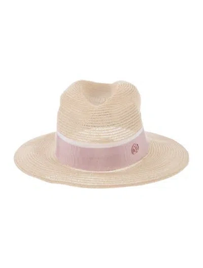Pre-owned Maison Michel Neutral Raffia Fedora