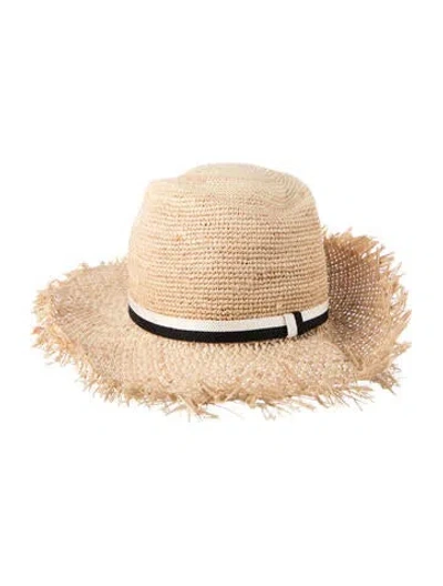 Pre-owned Maison Michel Neutral Raffia Sun Hat
