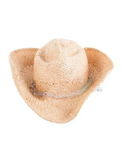 Pre-owned Maison Michel Neutral Sun Hat In Neutrals